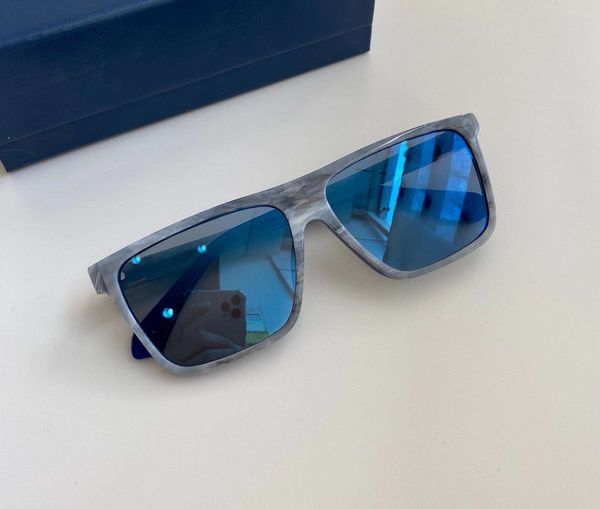 

grey marble frame square sunglasses blue lens 1274 sonnenbrille gafas de sol de fashion men sunglasses with box, White;black