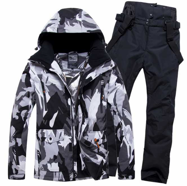 

winter new outdoor windproof waterproof thermal male snow pants sets skiing and snowboarding ski jacket men new ski suit men