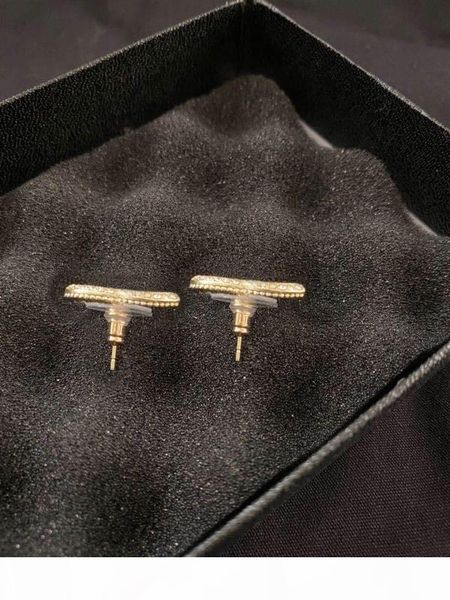 

fashion hoop pearl gold stud earrings aretes orecchini for women party wedding engagement lovers gift jewelry with box, White