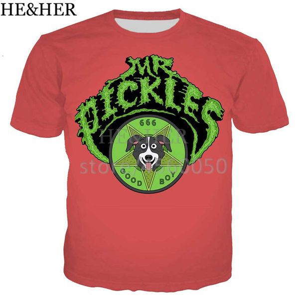 

cartoon mr pickles 3d print shirts anime hippie anime men clothing