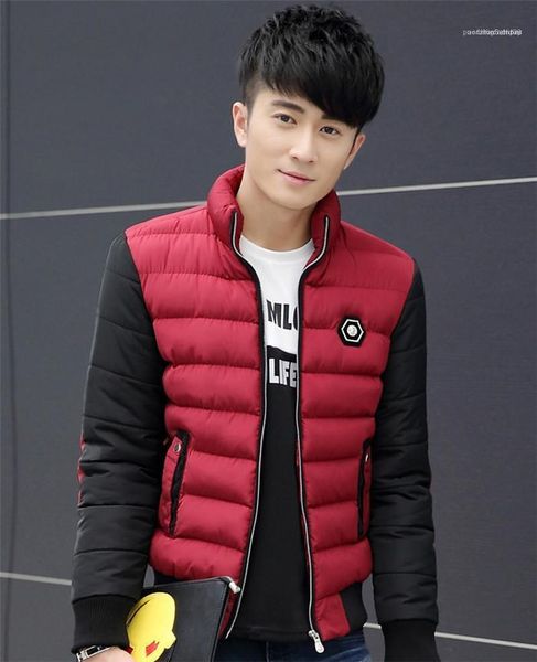 

style casual apparel mens winter designer thick jackets stand collar long sleeve solid color homme clothing warm fashion, Black;brown