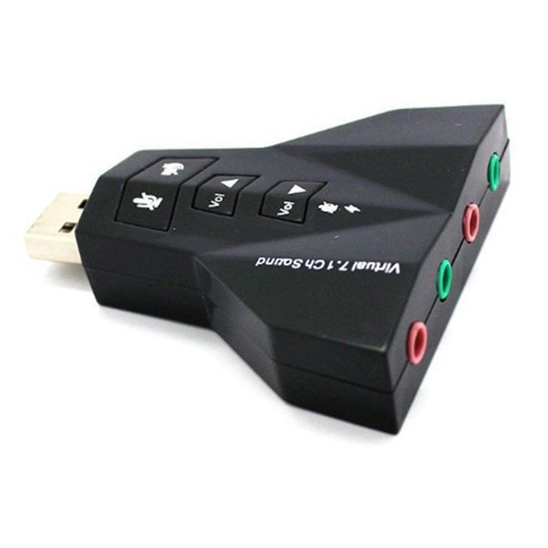 

virtual 7.1 channel audio sound card adapter for lappc mic 3.5mm interfaces usb mic speaker adapter simple use