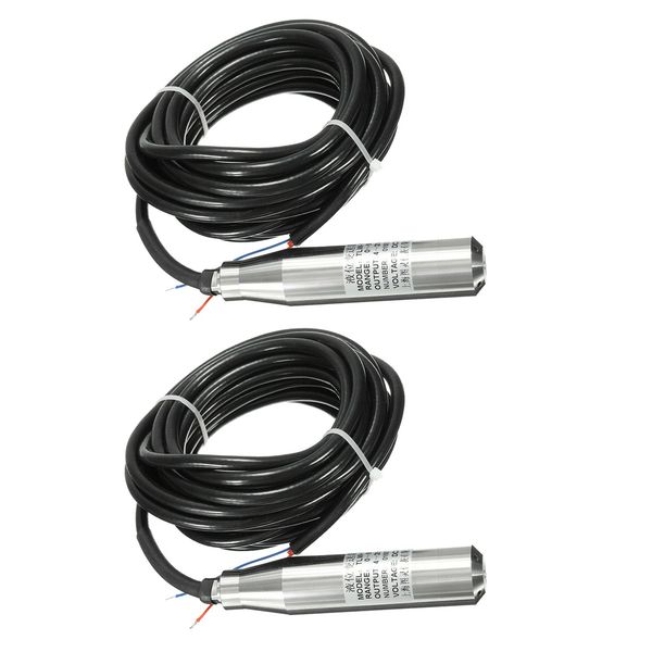 

2pcs waterproof submersible level transducer liquid level transmitters 0-5m