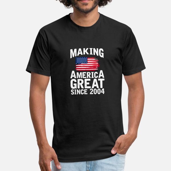 

making america great since 2004 t shirt men printing short sleeve s-3xl unique gift funny spring autumn slim shirt