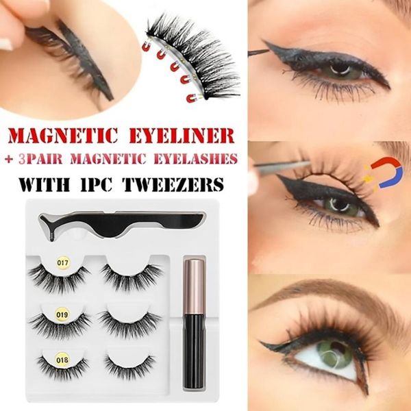 

vip drop shipping magnetic eyelashes & magnetic eyeliner & tweezer set
