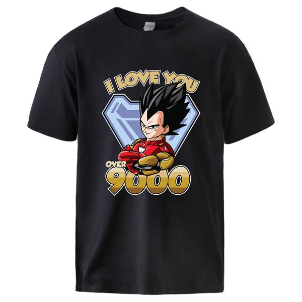 

я люблю тебя за 9000 печати толстовки люди вскользь с коротким рукавом спортивного 2020 высокого качества 100% хлопок man tshirts black tee