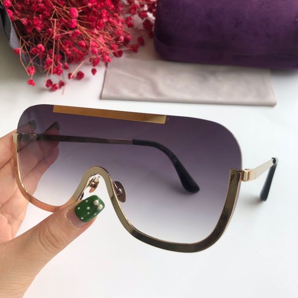 

women men 2020 new goggles retro black protection sunglasses flat sunglasses square shades one piece uv400 gradient sun glasse, White;black