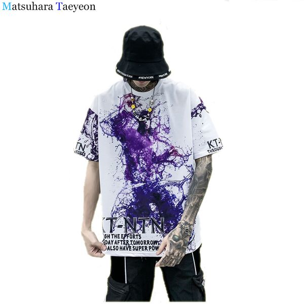 

2020 new t shirt men youthful vitalify trend tie-dyed hip hop short sleeve street wear t-shirt summer