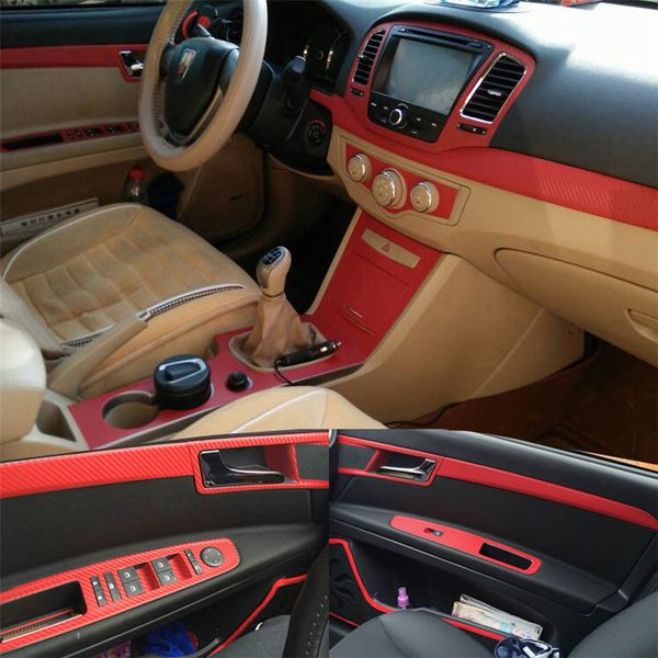 

car-styling 3d 5d carbon fiber car interior center console color change molding sticker decals for roewe 350 2010-2015