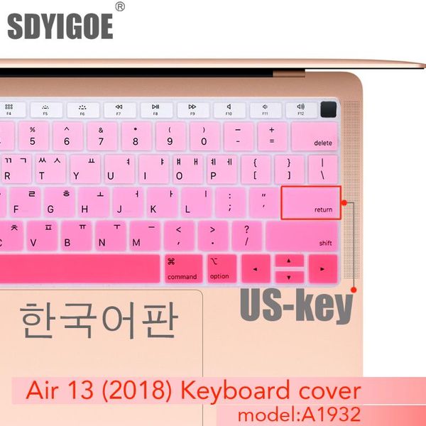 

korean keyboard cover protective film for inch with touch id a1932 notebook keyboard cover silicone u.s.key