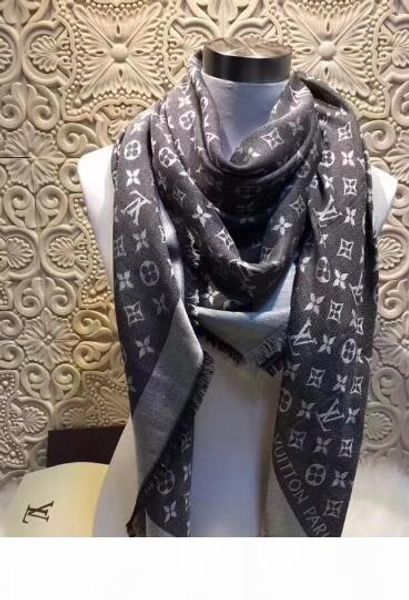 

new classic european and american luxurys style designers brand silk printed scarf elegant lady wrap scarf 146cm*142cm, Blue;gray