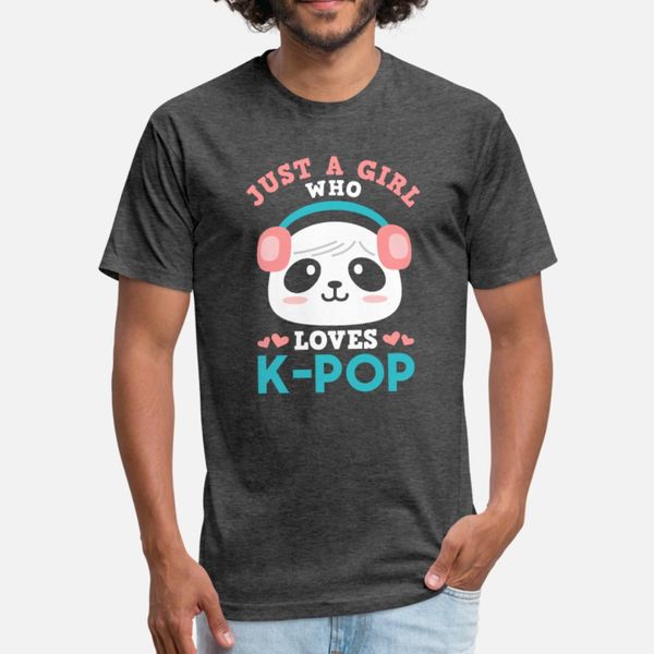 

kpop girl love panda gift t shirt men design short sleeve s-3xl pictures famous basic spring pictures shirt
