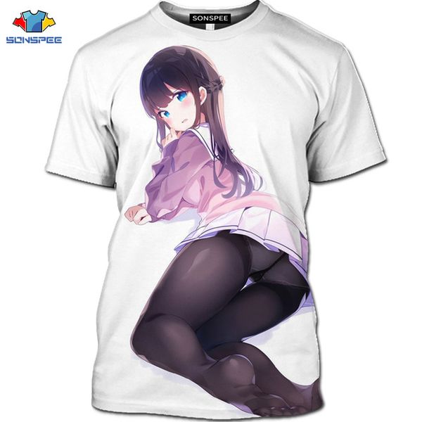 

anime girl men summer homme pullover 3d print shirts kawaii comics comics men clothing