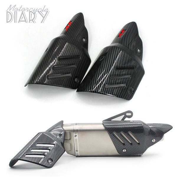 

replace exclusive escape moto modified motorcycle exhaust pipe cover carbon fiber lid for akrapoviccc r6 ak x -750 mt09 bike