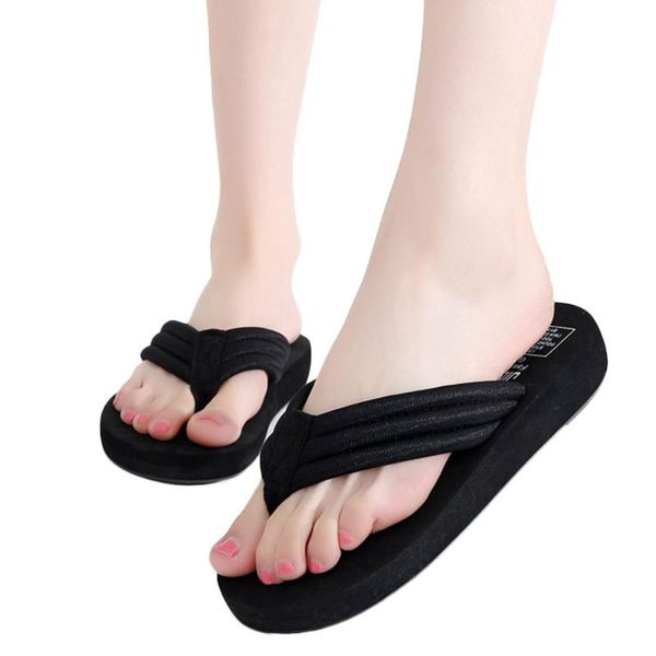 

women flip flops slippers beach sandals summer home shoes #a40, Black