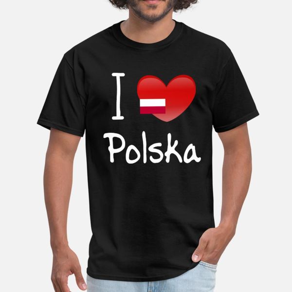 

i love polska t shirt men character cotton s-xxxl letter sunlight casual spring leisure shirt