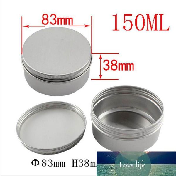 

150ml/150g/5oz empty refillable round aluminum tins cosmetic makeup sample packing food nail ointment jewelry storage container bottle