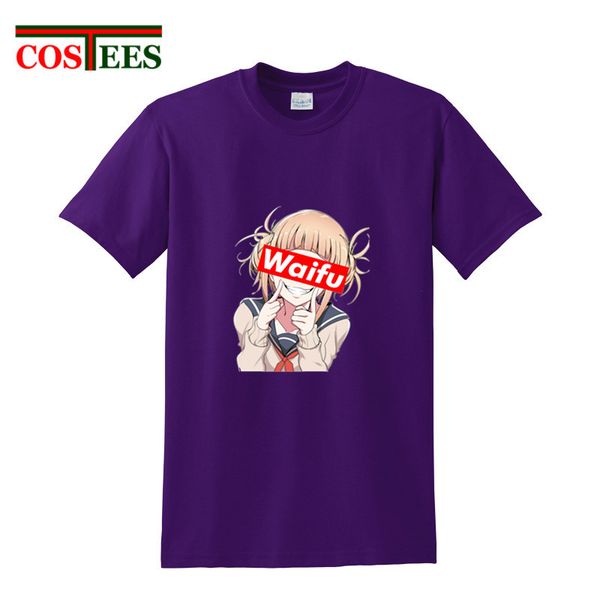 

neko girl waifu summer fashion t shirts men himiko waifu my hero funny academia t-shirt ahegao harajuku tee shirt cool crop