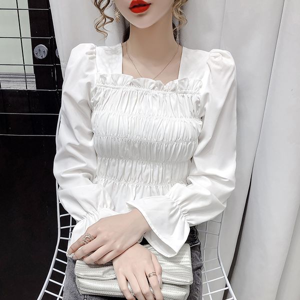 

coigarsam full sleeve blouse women new blusas womens and blouses white red 6822