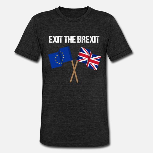 

выход the ​​brexit union jack демонстрация европа тенниска мужчины полиграфических хлопок плюс размер 3xl фотографии fit смешная весна осени