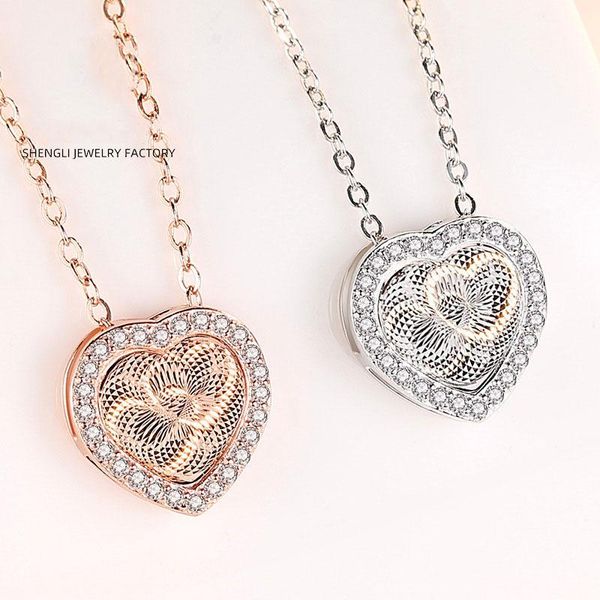 

new phantom heart heart necklace s925 sterling silver magic heart love pendant clavicle chain female gift jewelry wholesale