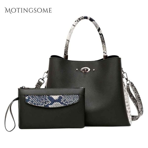 

1set/2pcs women tote bag leather crocodile pattern luxury shopper bags purse and handbag fashion hand bag 2020 new