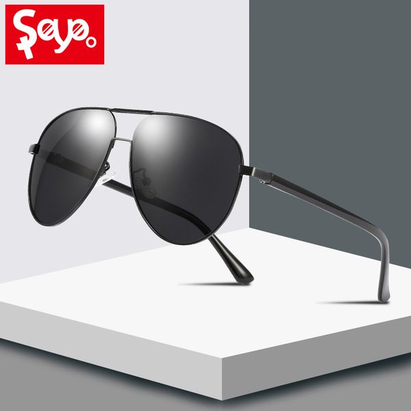 

saylayo 2020 classic round sunglasses men retro sun glasses stainless steel eyewear shades for driver with box, White;black