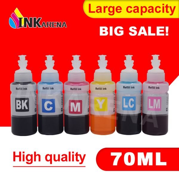 

ink refill kits 70ml dye based kit for l800 l801 cartridge t6731 t6732 t6733 t6734 t6735 t6736 printer 6 color