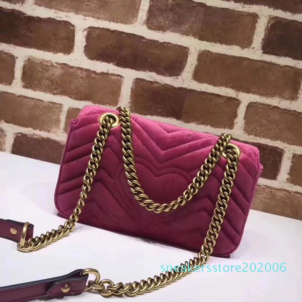 

2019 new arrived luxury handbags women bags designer small messenger velour feminina velvet girl bag come with box two size s06