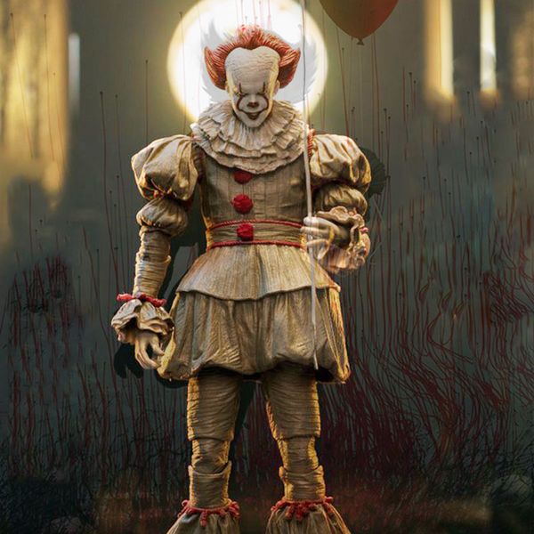 

clown back to the soul pennywise cosplay halloween costume clown pennywise halloween costumes for men and women children, Black;red