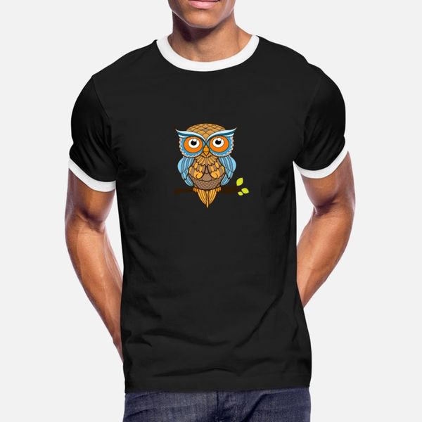 

owl t shirt men anti-wrinkle tee shirt s-xxxl solid color anti-wrinkle fashion spring normal shirt