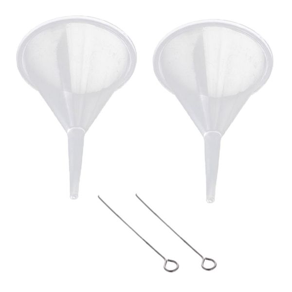 

2pcs mini urn funnels 2.6mm diamater small filling funnel tools for liquid clear