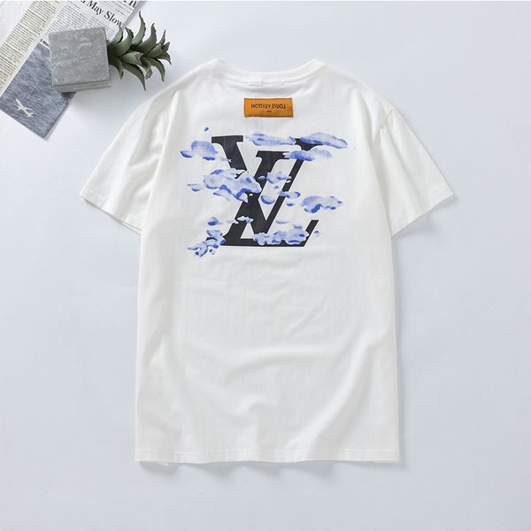 

19ss designers t shirts letters printed t shirts short sleeves t-shirt casual hip hop streetwear crew neck tees, White;black