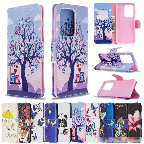 

for samsung galaxy s20 plus case 3d tree butterfly flip leather case for galaxy s20 ultra wallet card stand cover s20+ mobile phone bag