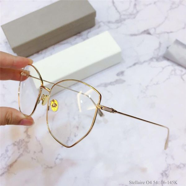 

new fashion design optical glasses stellare o4 irregular metal frame simple and elegant style can be equipped with lenses, Black
