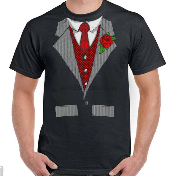 

mens funny tuxedo t-shirt fancy dress outfit costume suit stag doo shirt tie men women tee shirt