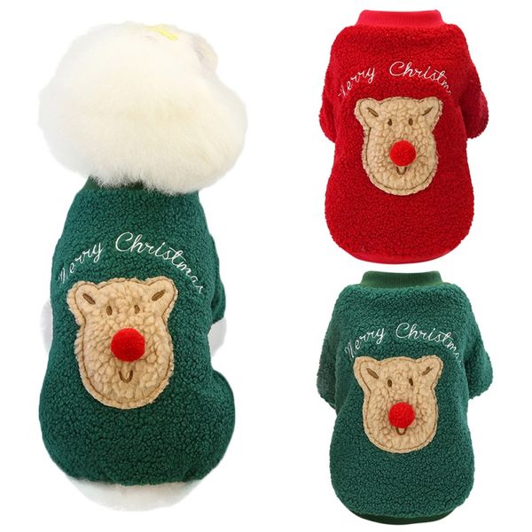 

christmas dog clothes winter warm fleece pet dog jacket coat cartoon animal puppy hoodies for small medium dogs pug clothing
