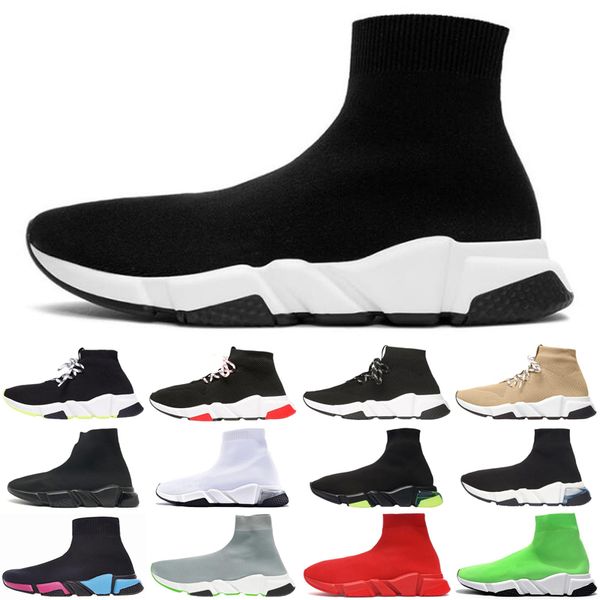 

2020 men women casual sock shoes speed trainer vintage triple socks lack-up platform mens womens trainers sneakers plate-forme