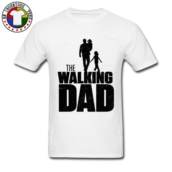 

the walking dad отец ребенок семья tshirt модных o-образный вырез 100% хлопок breathbale топов тис одежда мужчина дешевой футболка