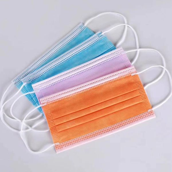 

DHL FREE SHIP!! Wholesale Disposable Face Masks with Elastic Ear Loop 3 Ply dextrous Breathable for Blocking Dust Air Anti-Pollution Mask