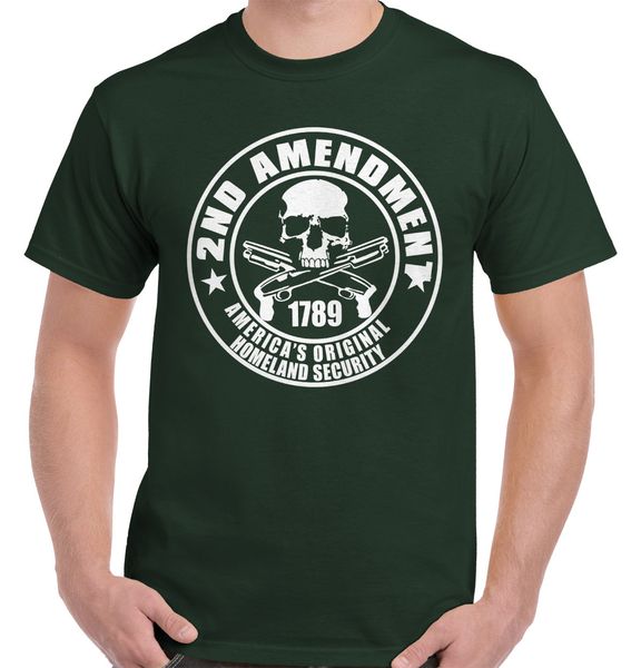 

2nd amendment americas original homeland security patriot gun t-shirt cotton leisure short-sleeved euro size o neck t shirt