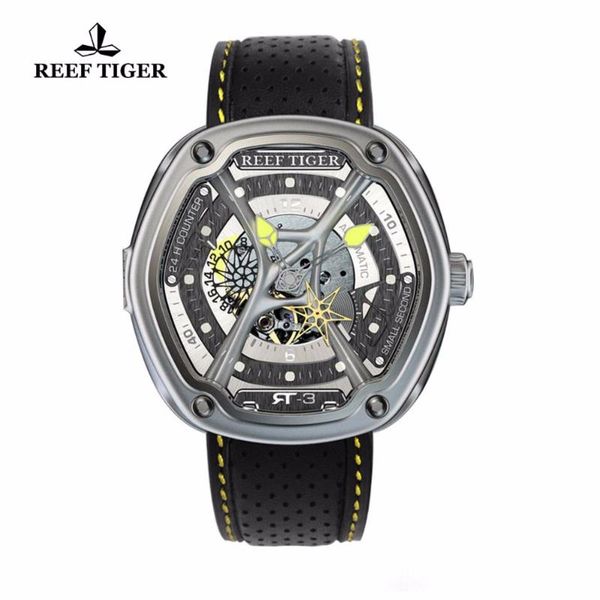 

reef tiger/rt enjoy your live style dive watch luminous brand automatic watches nylon/leather/rubber available rga90s7, Slivery;brown