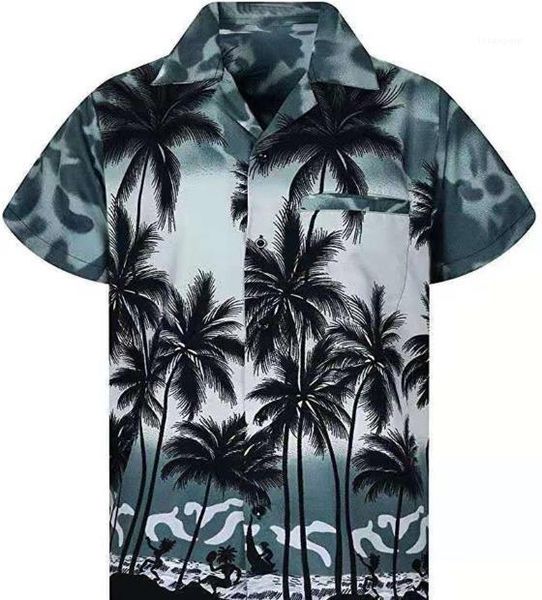 

shirt flora printed beachwear loose single breasted scenery homme t shirts male hawaii style shirts with pockets summer mens designer, White;black