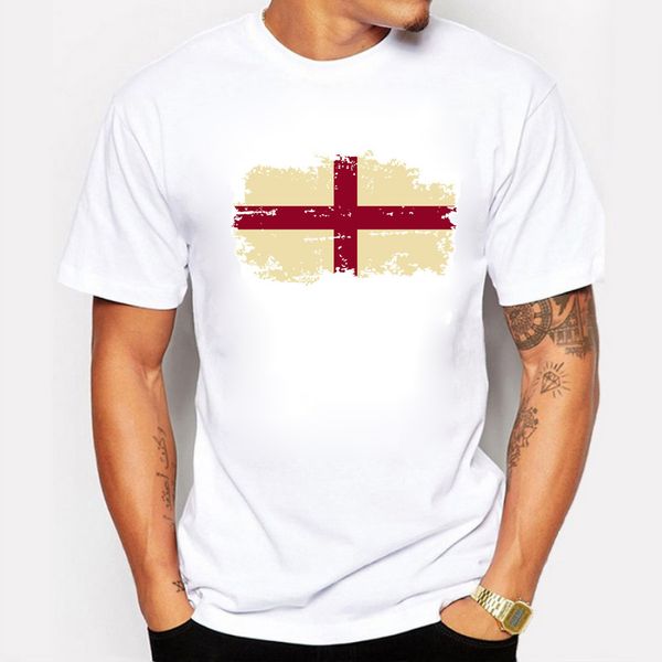 

лето англии флаг мужские футболки мода повседневная круглый воротник ностальгический англии поклонники cheer топы тис для мужчин