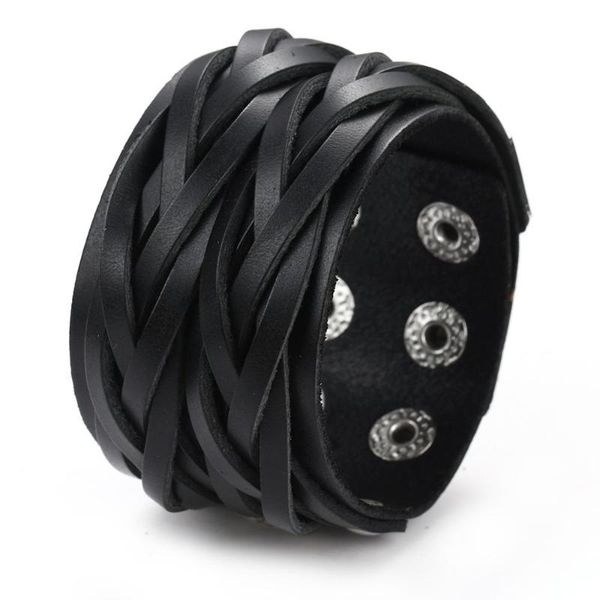 

2020 liujun brand jewelry multi-layer snap button bracelets pulsera mujer punk bracelet men accessories genuine leather bracelet, Golden;silver