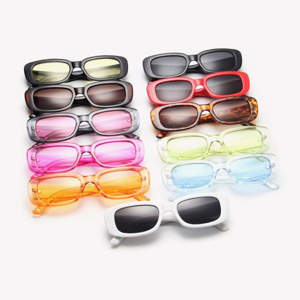 

2020 new fashion vintage sunglasses women brand designer retro sunglass rectangle sun glasses female uv400 lens eyewears ejv6, White;black