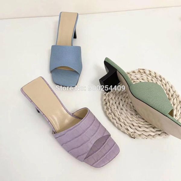 

2020ss fashion women genuine leather slipper, women summer purple green blue colour slipper ing, Black