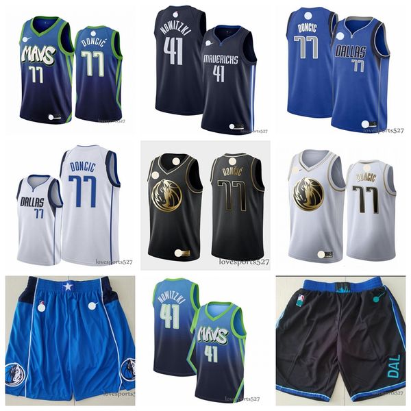 

мужская далла mavericks джерси 77 luka doncic 6 кристапу porzingis 41 dirk новицки платины баскетбольные 0808, Black;red