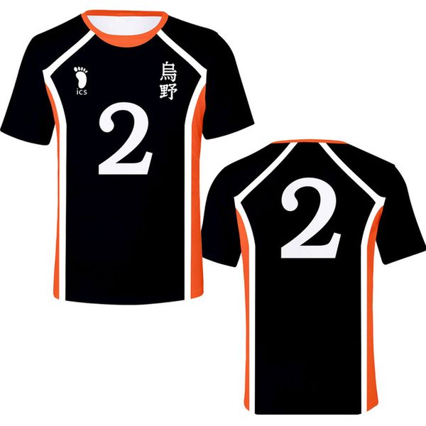 

men haikyuu anime volleyball junior jersey summer sports 3d print shirts harajuku anime comics men clothing