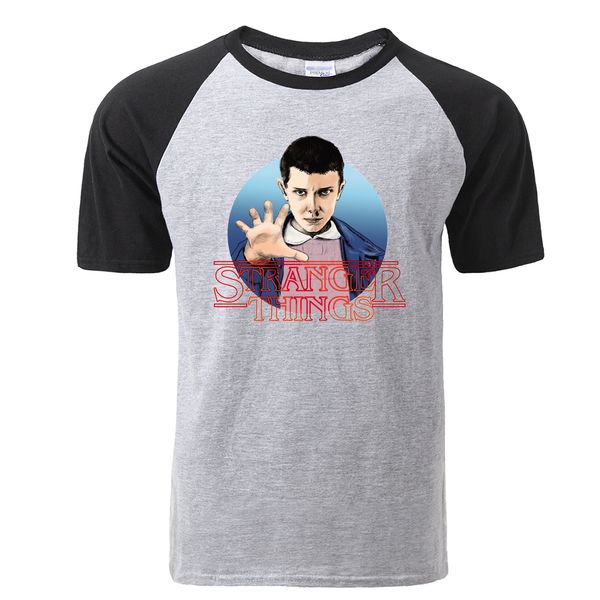

stranger things t shirt inspired tees men's tv horror 2019 summer cotton raglan t-shirt letter print cotton fashion t-shirt